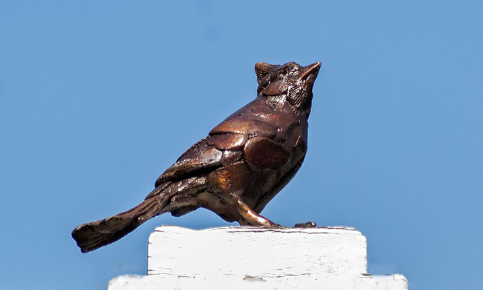 Cardinal sculpture by Paul Rhymer