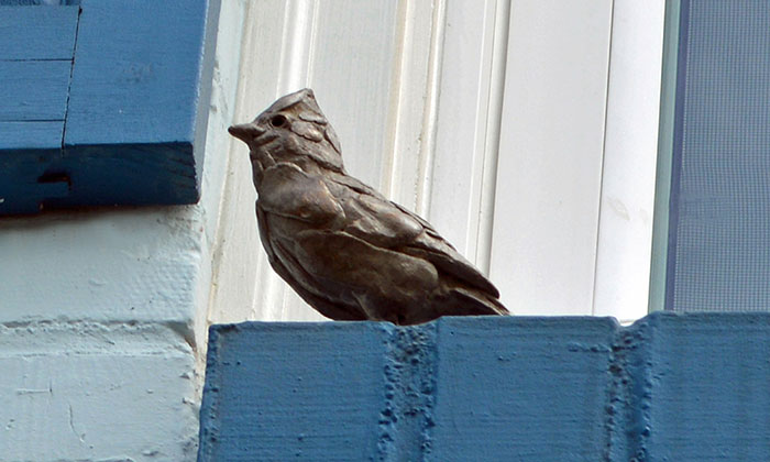Tufted Titmouse sculpture by Paul Rhymer